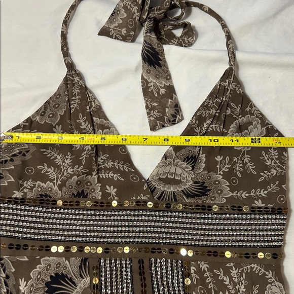 Silk Halter Babydoll Dress Handkerchief Hem Boho Festival Fairy ASO Taylor Swift - Picture 7 of 9